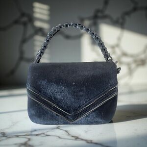 Elegant Black Chain Pony Clutch